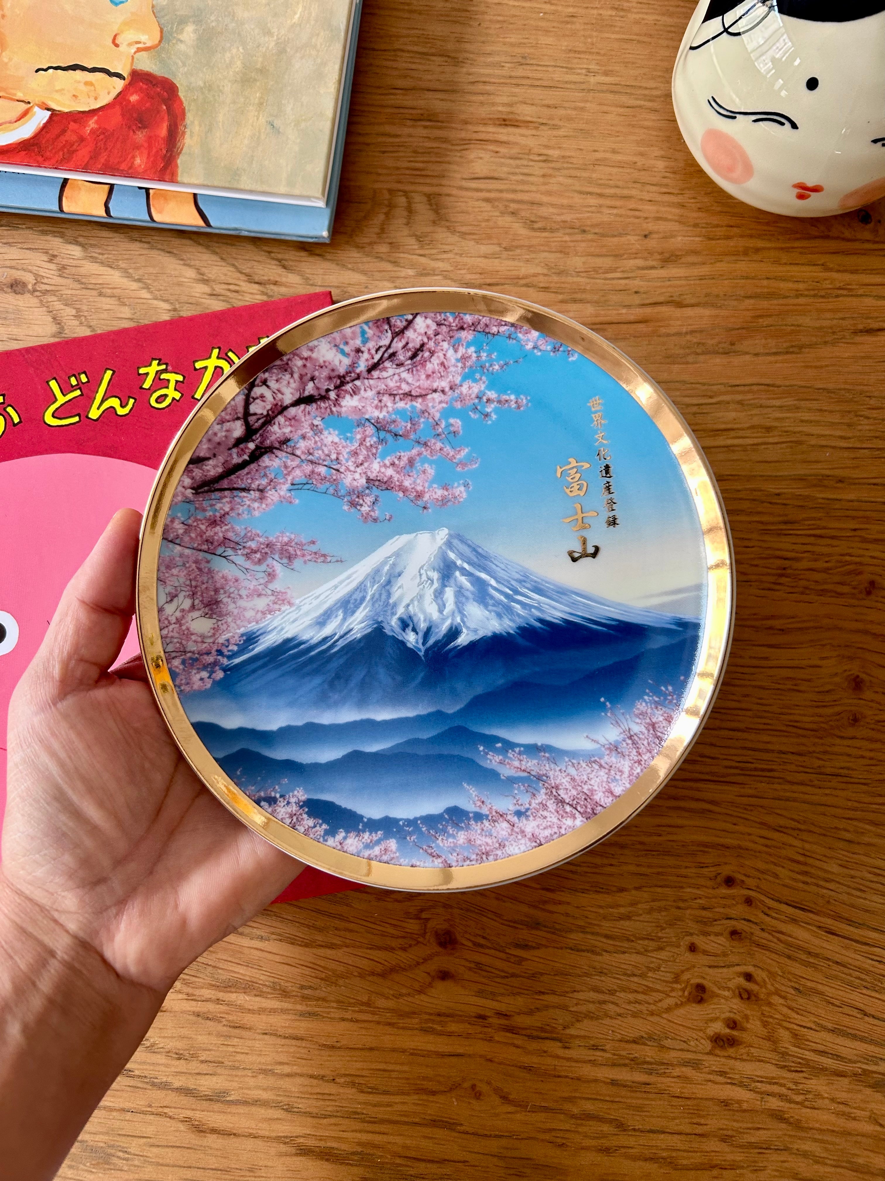 Prato de parede em cerâmica - Monte Fuji